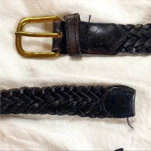 Genuine leather vintage belt size 28 black